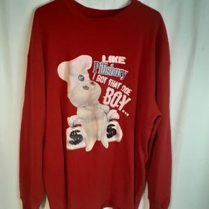 Like Pillsbury Got That Doe Boy Moneybags 4XL Warm Shirt Long Sleeve Sweater